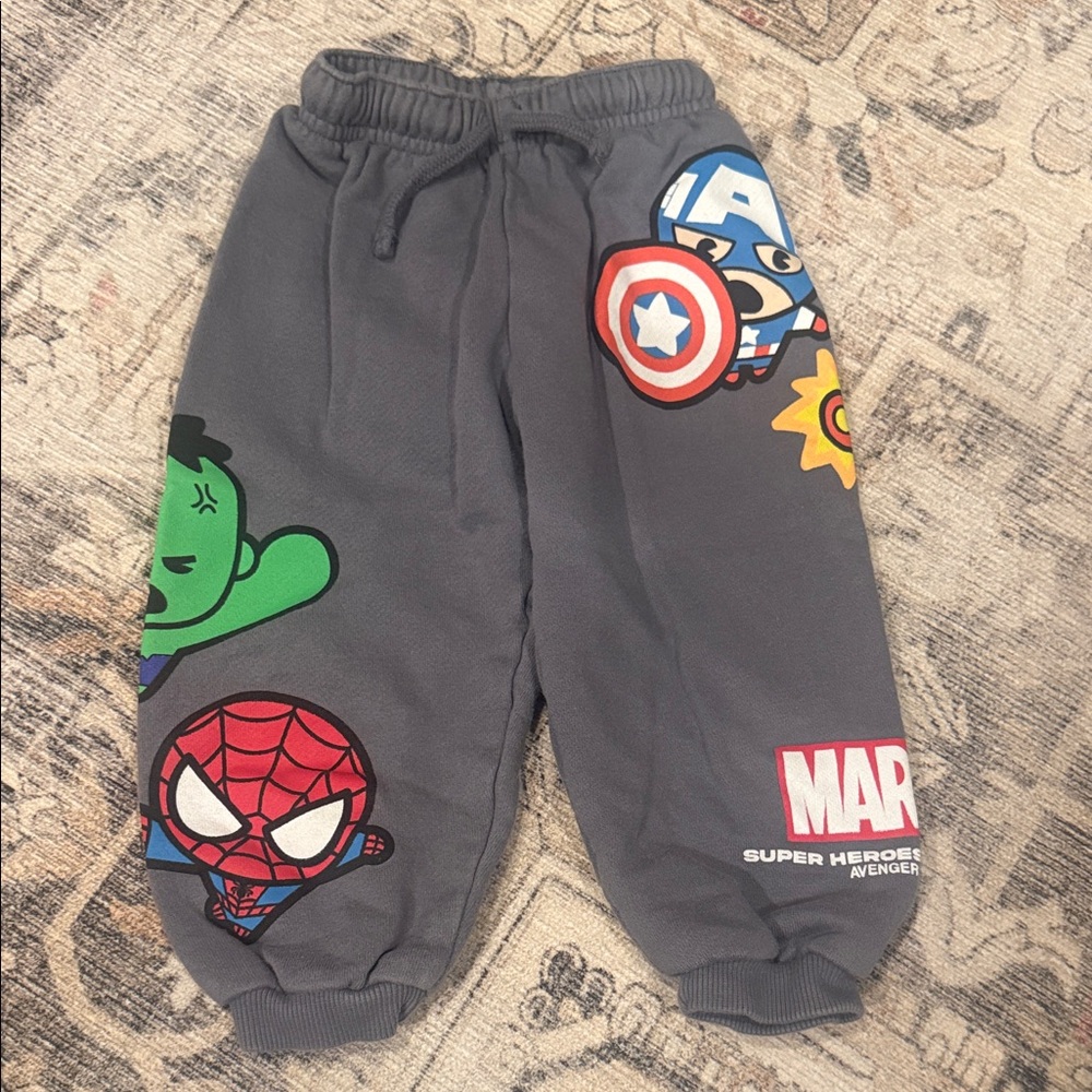 Zara Kids Marvel Graphic Joggers - Dark Gray